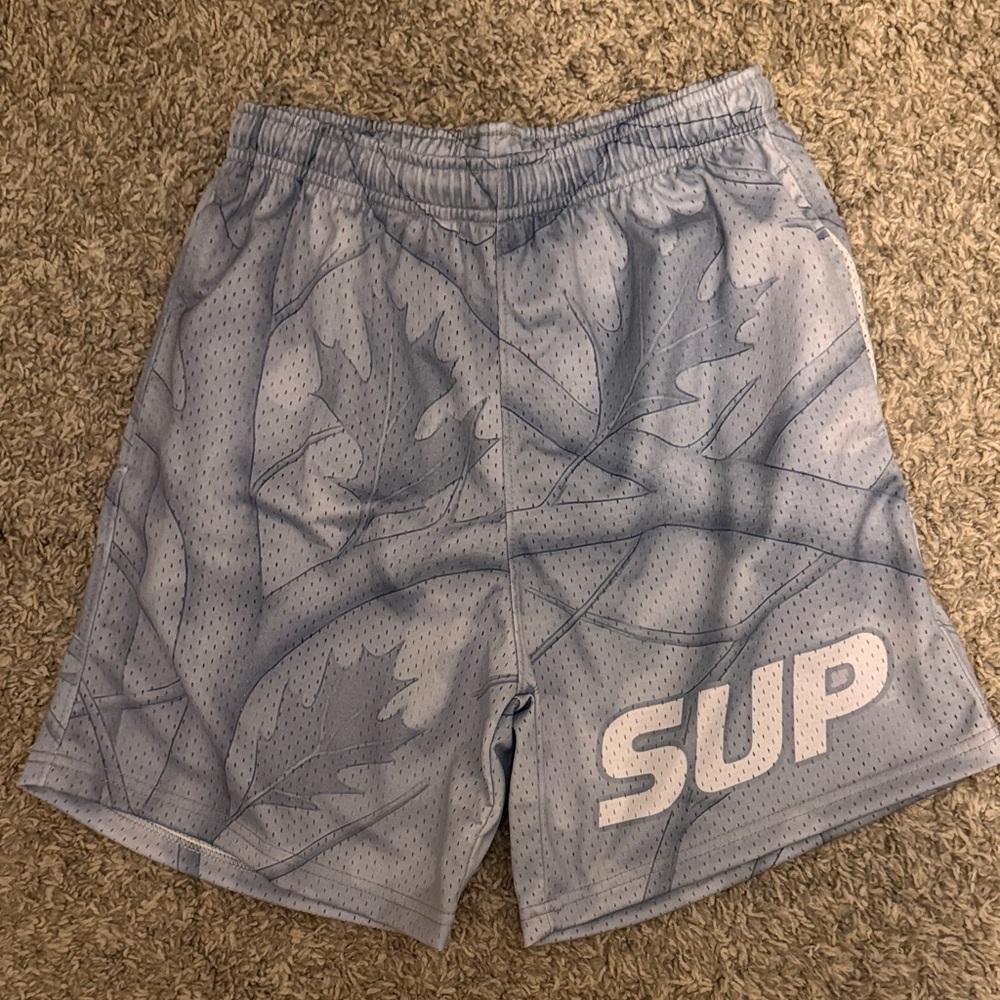 Men’s SUP Light Grey Athletic Mesh Shorts